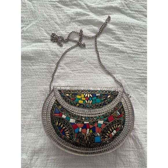 Ramla Mosaic Moroccan Handmade Tile Crossbody Bag NEW - Picture 4 of 8